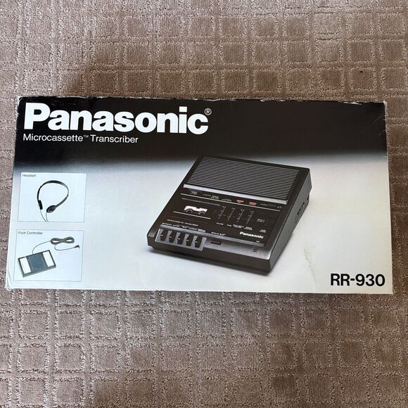 Panasonic RR-930 Microcassette Transcriber Recorder w/ Foot Controller  TESTED - Picture 1 of 6